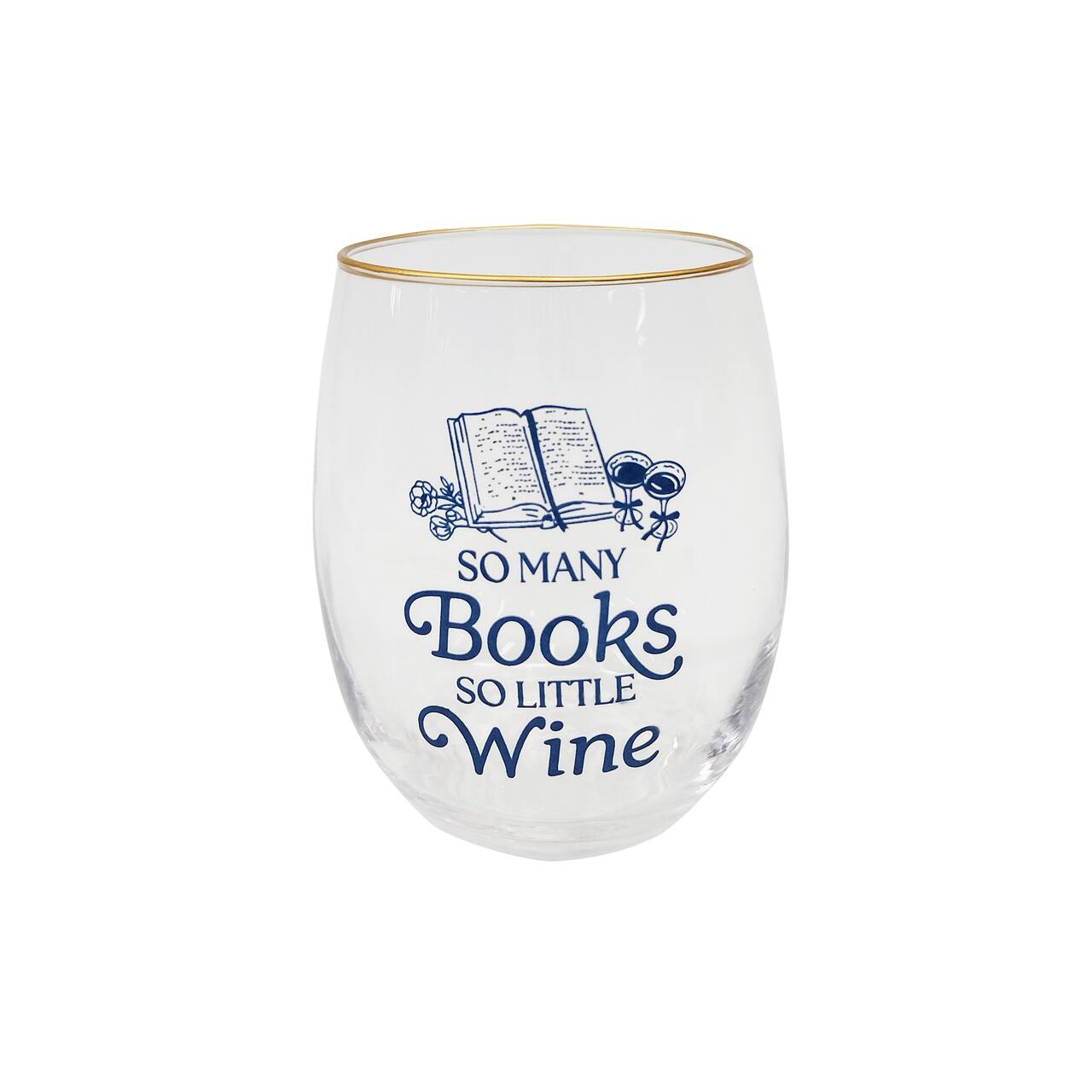 19oz. So Many Books Stemless Wine Glass by Ashland®